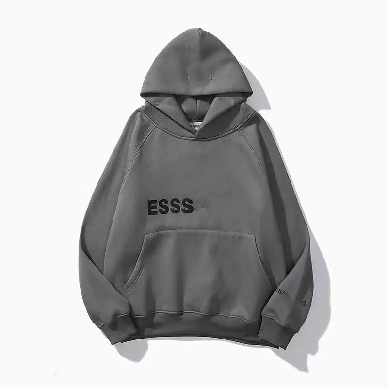 Winter ESS hoodie silicone letter hoodie men's and women's high street loose plus fleece coat hoo... | DHGate