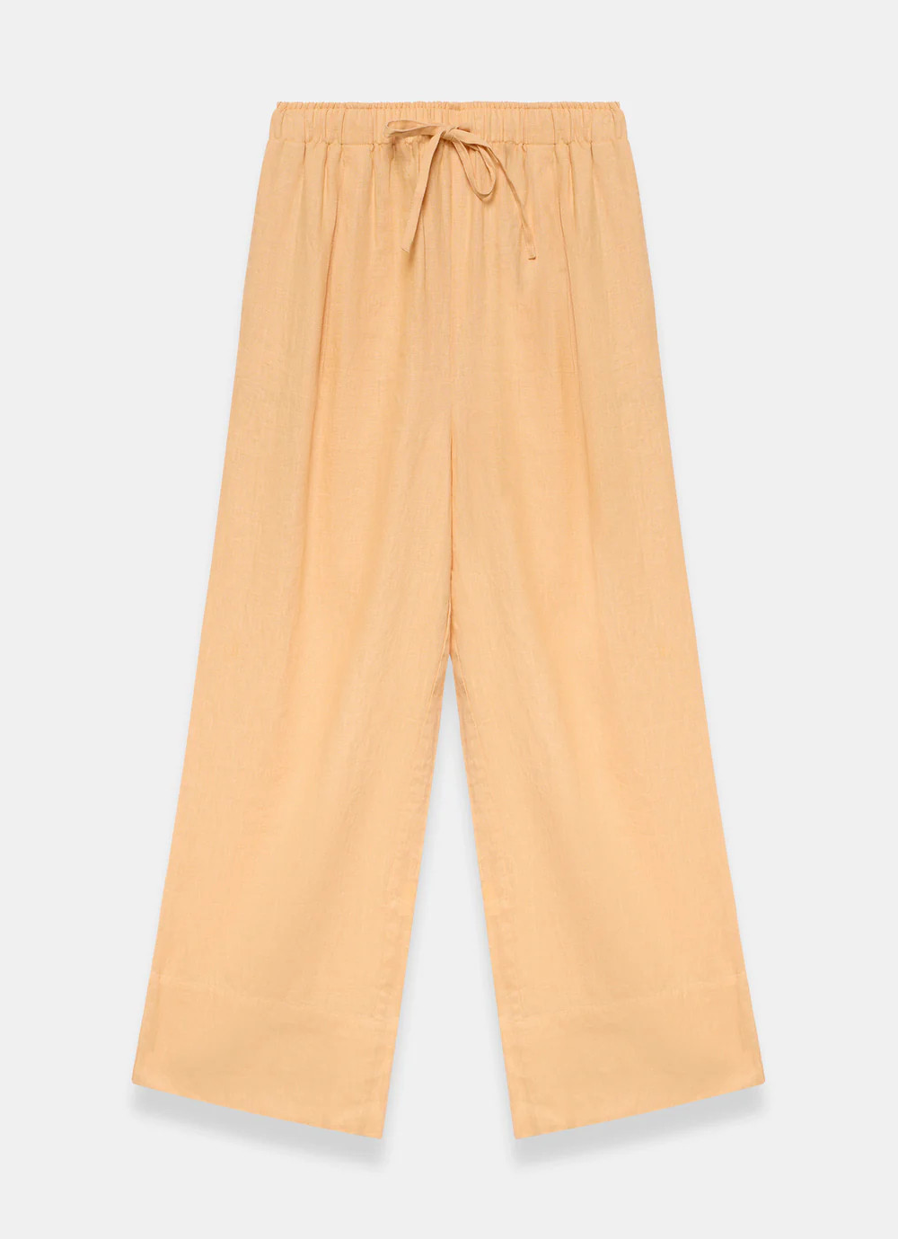 Yellow Linen Drawstring Wide Leg Trousers | Mint Velvet