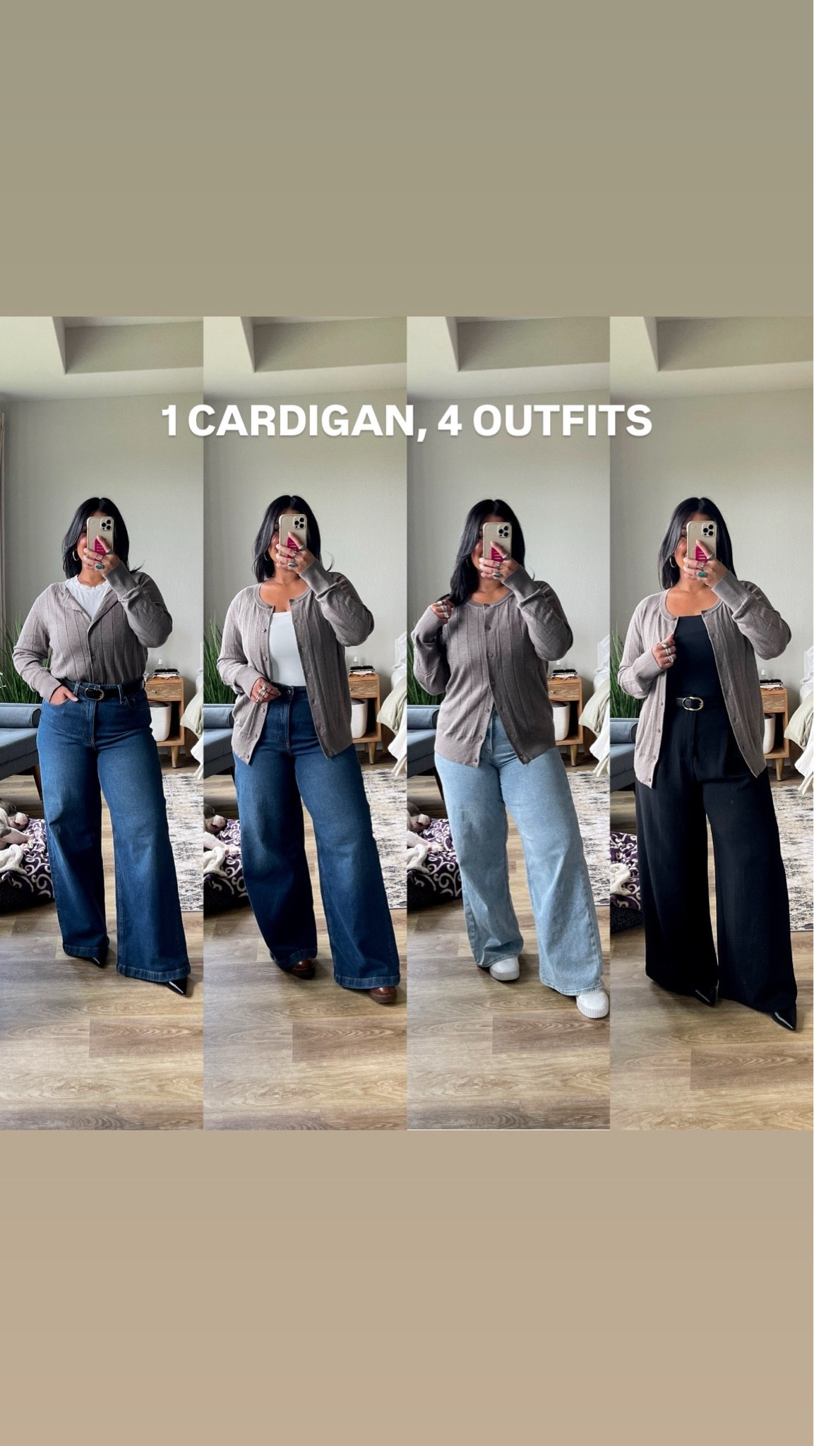 4 easy ways I’d style a cardigan! Wearing a L in everything, size 31 (12) short in the dark denim, size 10 short in the light jeans.

#LTKPetite #LTKMidsize #LTKOver40