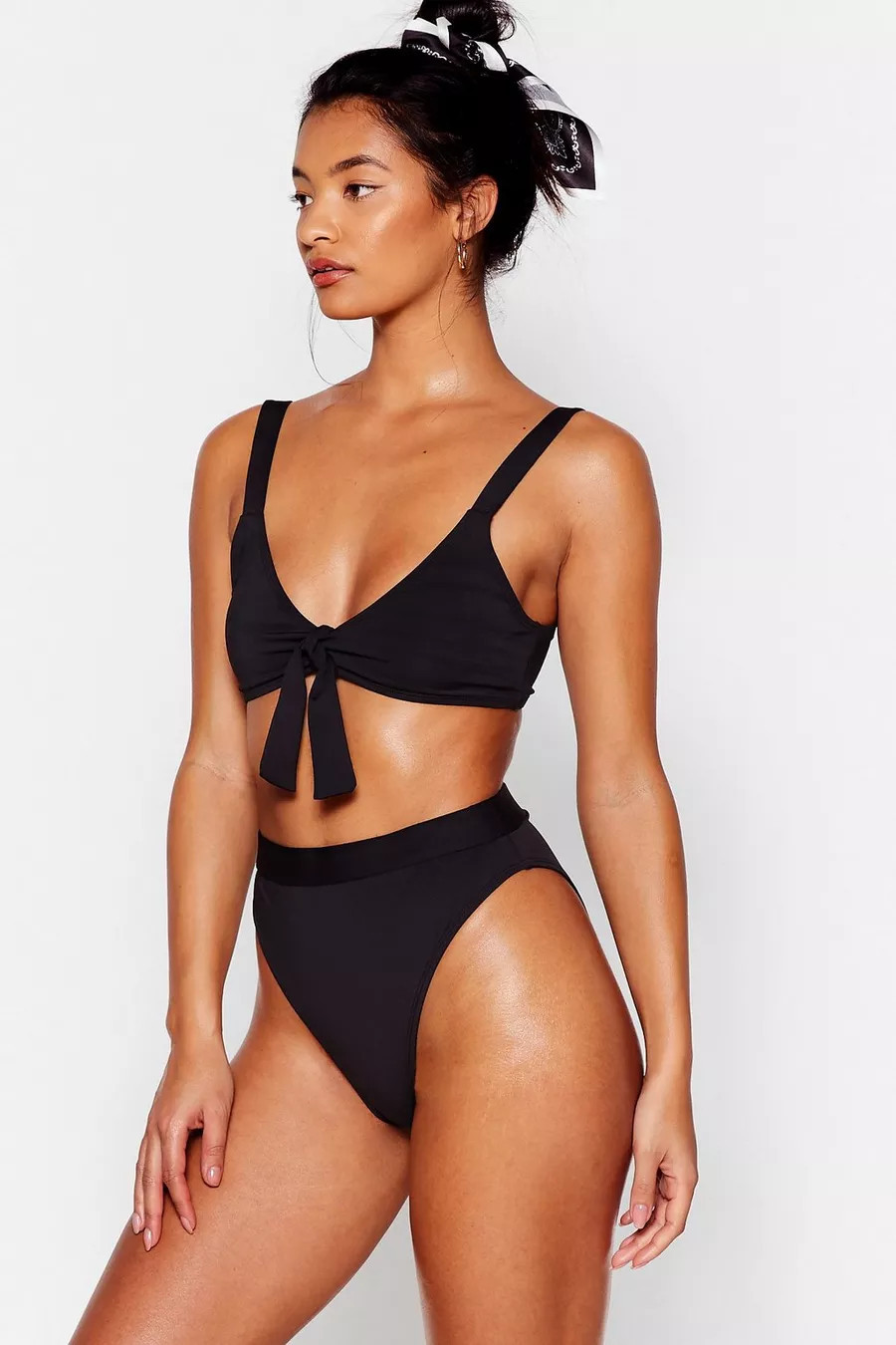 Tie Front High Leg Bikini Set | Nasty Gal US