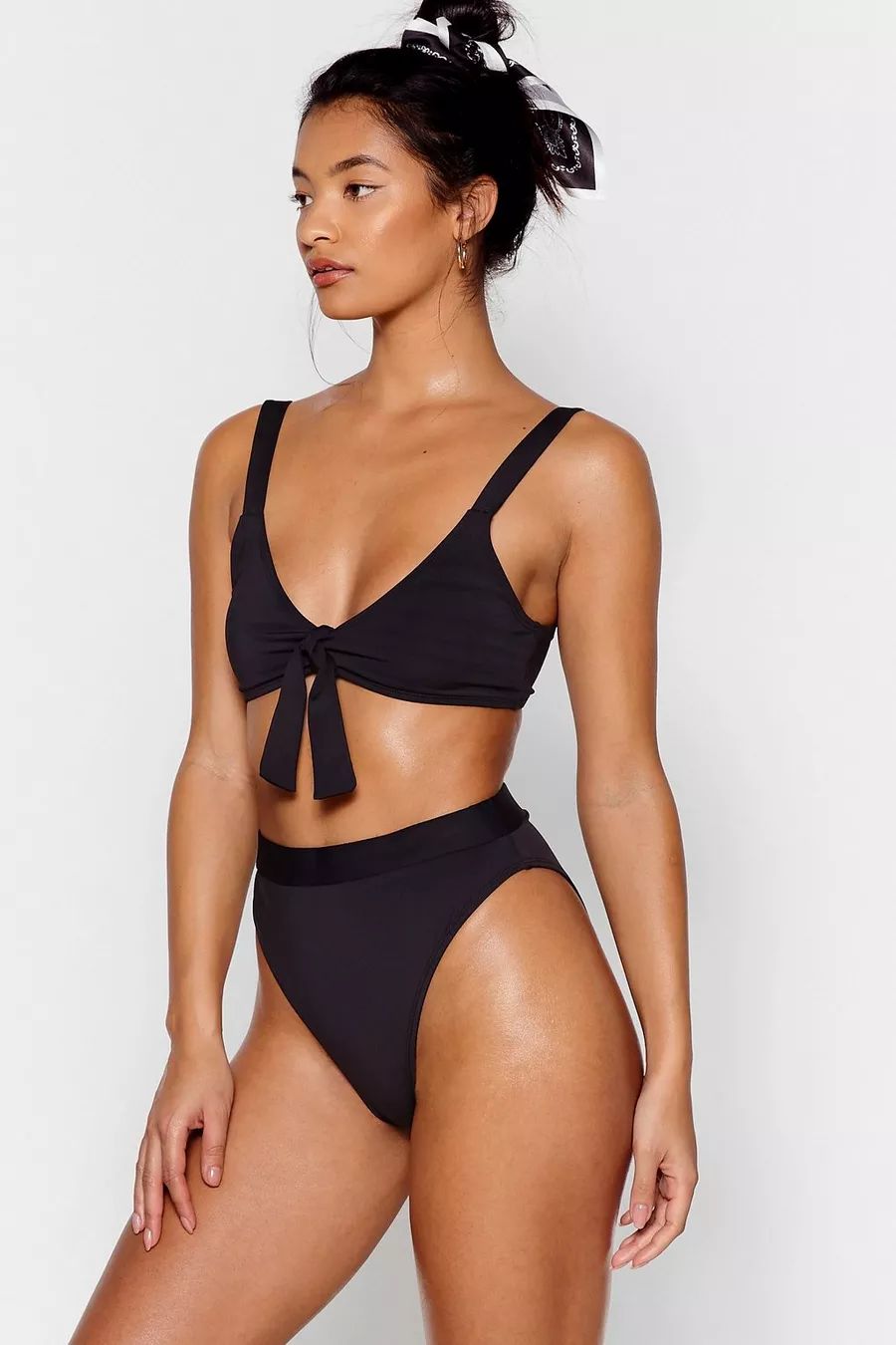 Tie Front High Leg Bikini Set | Nasty Gal US