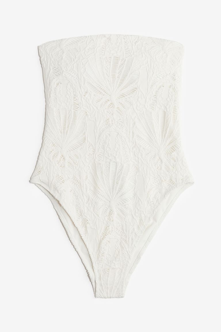 Padded-cup High-leg Bandeau swimsuit | H&M (UK, MY, IN, SG, PH, TW, HK)