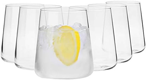 Modern Stemless Wine Glasses Set of 4-17 oz Stemless Wine Glasses, European Wine Glasses Stemless... | Amazon (US)