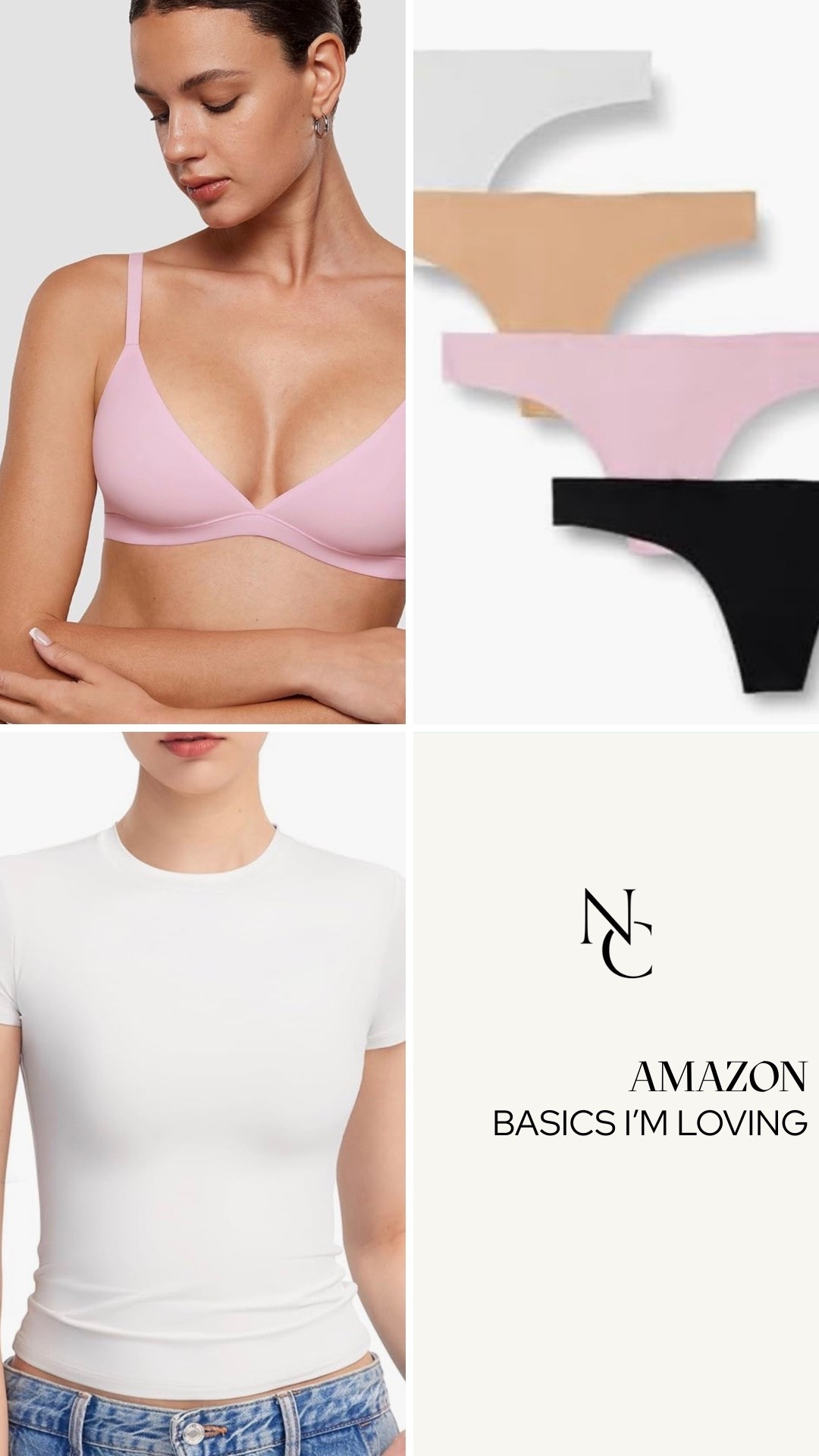 Amazon basics that you should add to cart immediately 🩷🤍

Nicole Colee, lingerie, bra, underwear, seamless shirts, skims dupe 

#LTKstyletip #LTKsalealert #LTKSeasonal