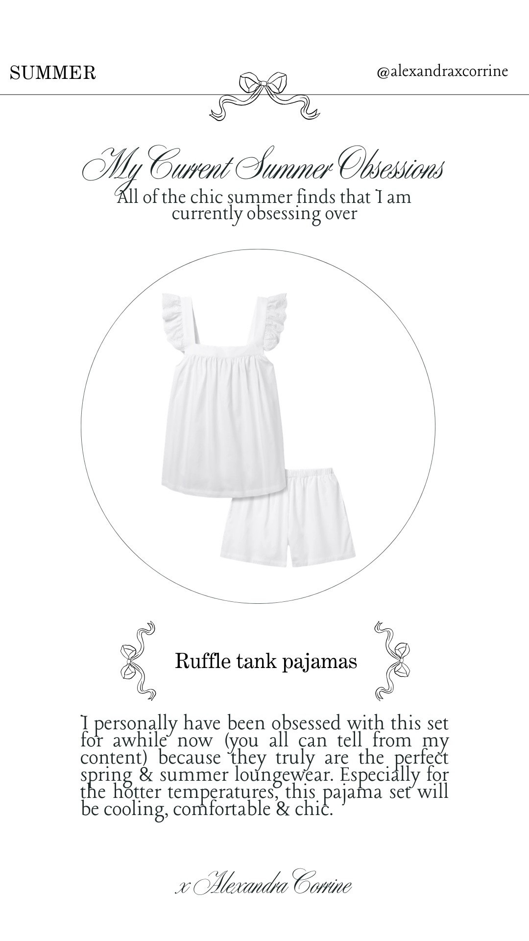 My current summer obsessions 🥂 all of the chic summer finds that I am currently obsessing over 🦪

Summer fashion, chic summer style, summer accessories, beach day, pool day, tan, pajamas, ruffle tank set, coord set, matching set, loungewear

#LTKSeasonal