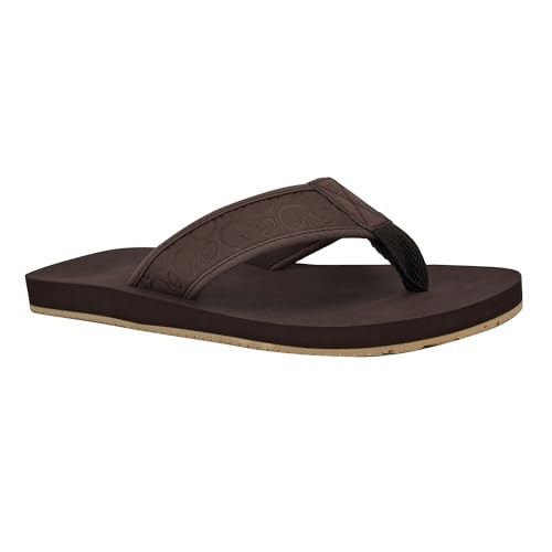 Guess Men's DUBBZ Flip-Flop, Dark Brown 200, 7 | Amazon (US)