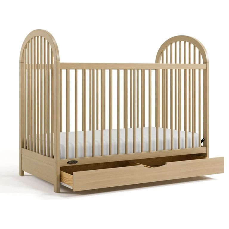 Graco Olivia 3-In-1 Convertible Baby Crib with Drawer, Driftwood | Walmart (US)