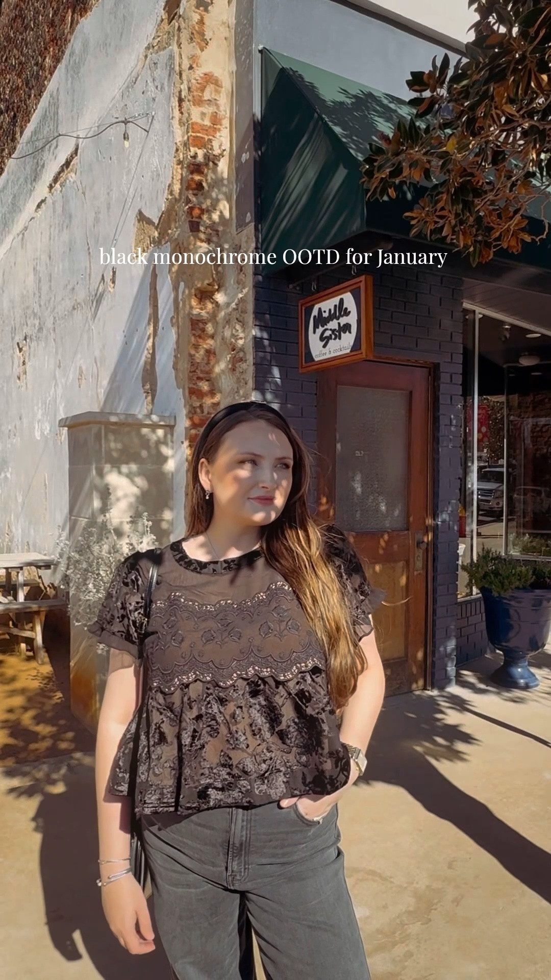 Black for January just seemed fitting 🐦‍⬛🖤✨ #hellojanuary #anthropology #anthrotop 

#LTKmomlife #LTKootd #LTKmorningroutine