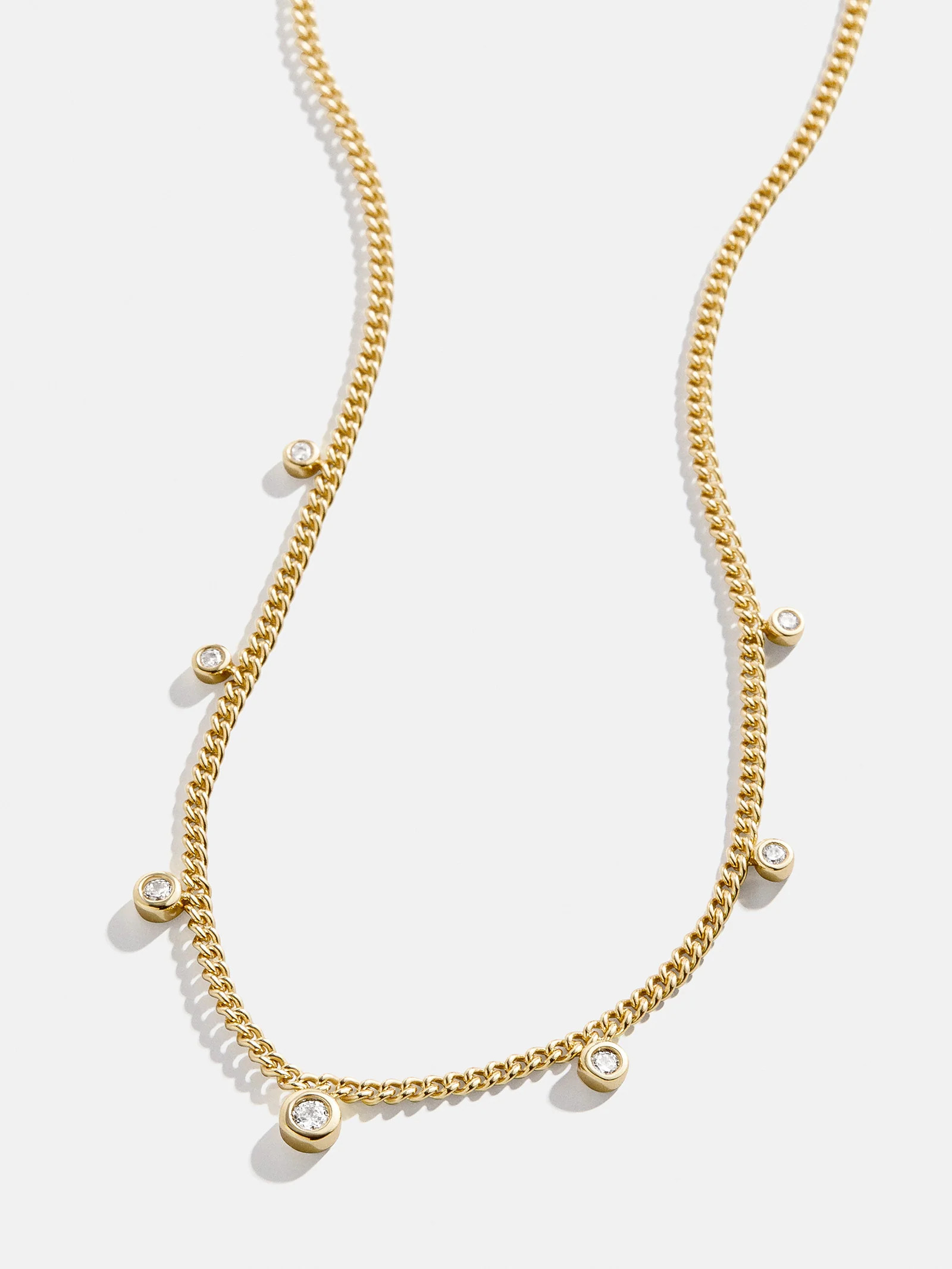 18K Gold Leslie Necklace - Gold/Pavé | BaubleBar