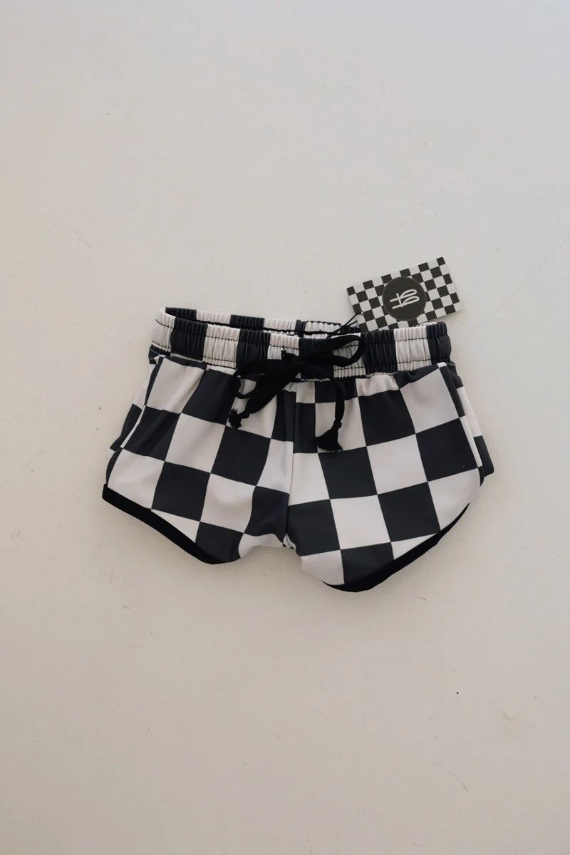 Black Checkerboard  | Board Short | Forever French