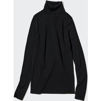 Uniqlo - Wool Ribbed Turtleneck Jumper - Black - XXL | UNIQLO (UK)