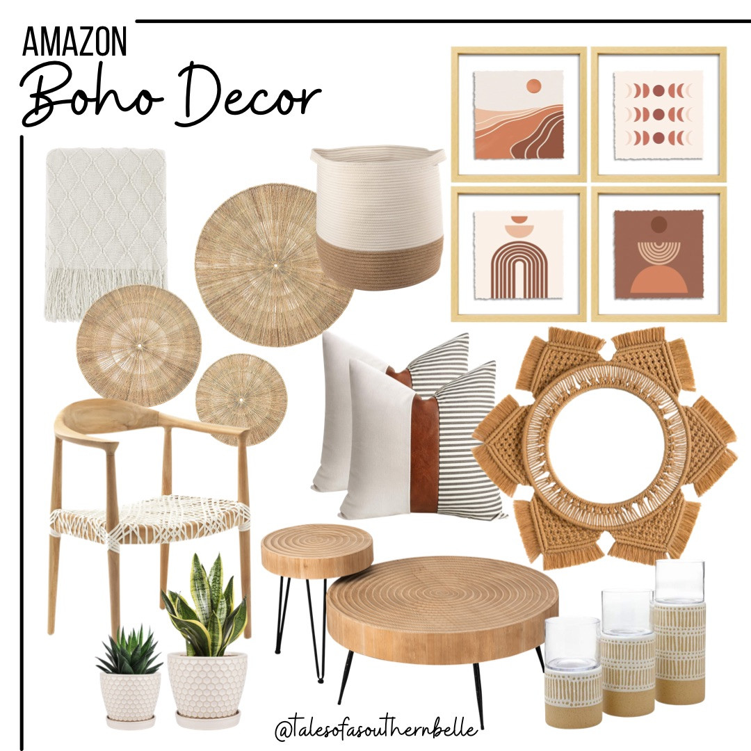 Boho home decor // boho style // living room decor  | Amazon (US)