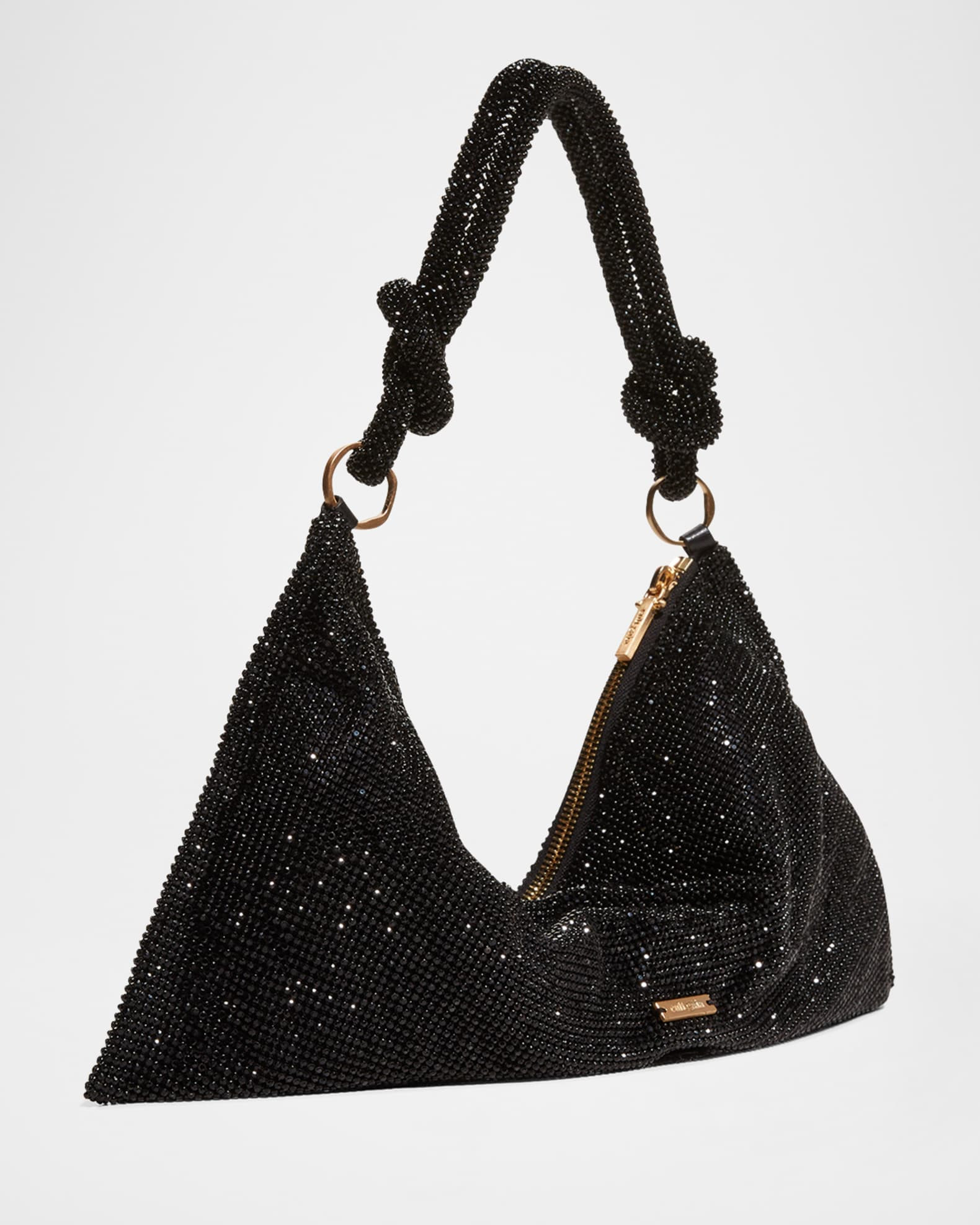 Cult Gaia Hera Knotted Rhinestone Mini Shoulder Bag | Neiman Marcus