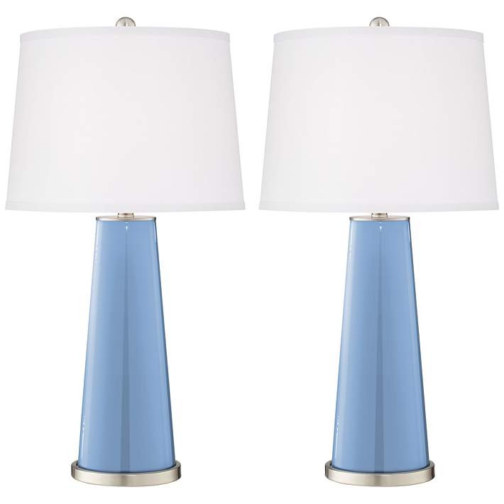 Color Plus Leo 29 1/2" Placid Blue Glass Table Lamps Set of 2 - #17R57 | Lamps Plus | Lamps Plus