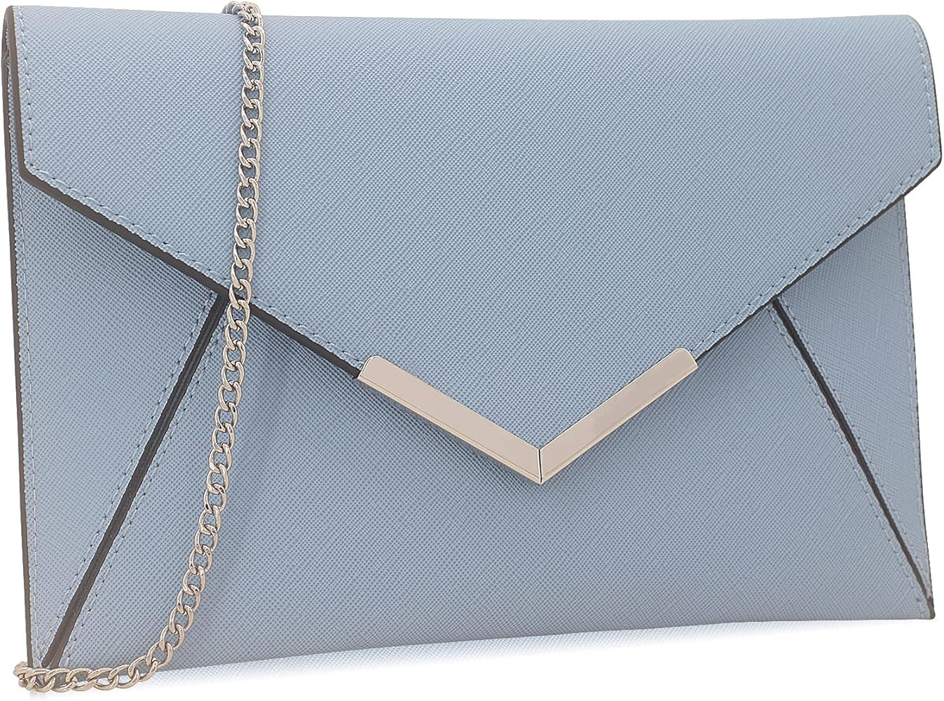 Dexmay Women Envelope Clutch Handbag Medium Saffiano Leather Foldover Clutch Purse | Amazon (US)