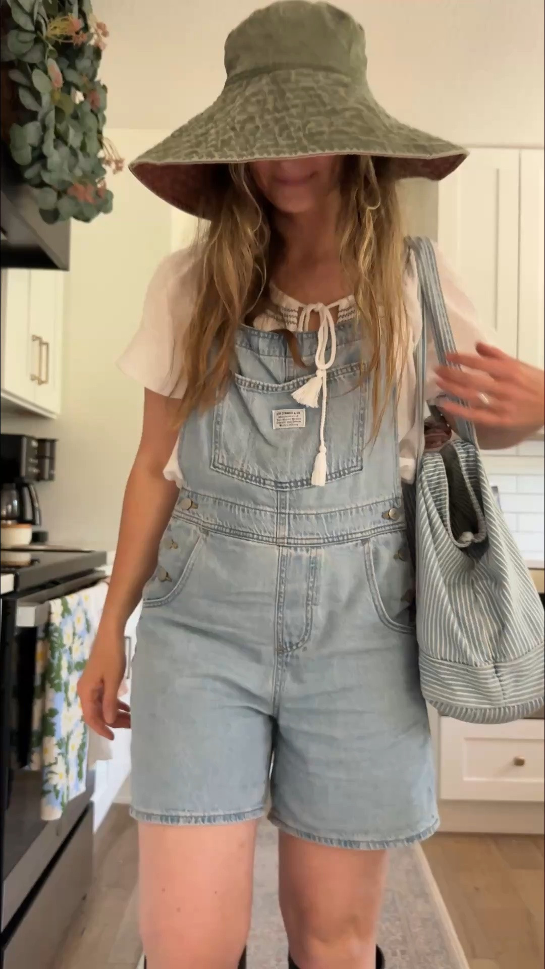 blueberry picking this morning! Love this outfit for the weekend and so glad I wore these Hunter boots through the field! Wearing small in blouse and short overalls! Also linked my baby carrier, used that the whole time as well!

Summer outfit

#LTKootd #LTKmomlife