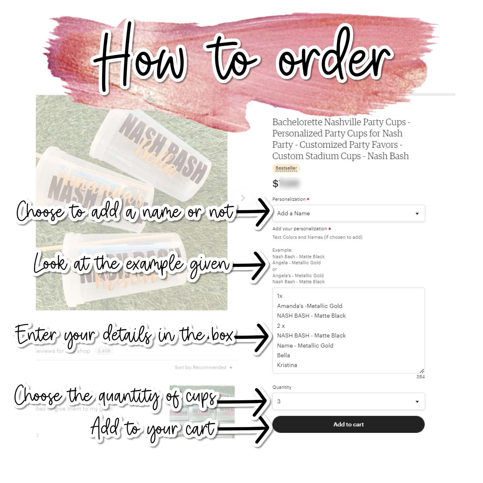 Bachelorette Nashville Party Cups - Personalized Party Cups for Nash Party - Customized Party Fav... | Etsy (US)