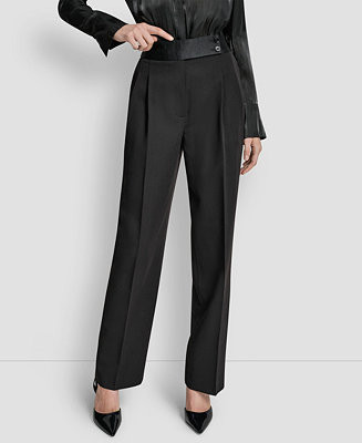 DKNY Women's Tuxedo Look Wide Leg Trousers - Macy's | Macy's