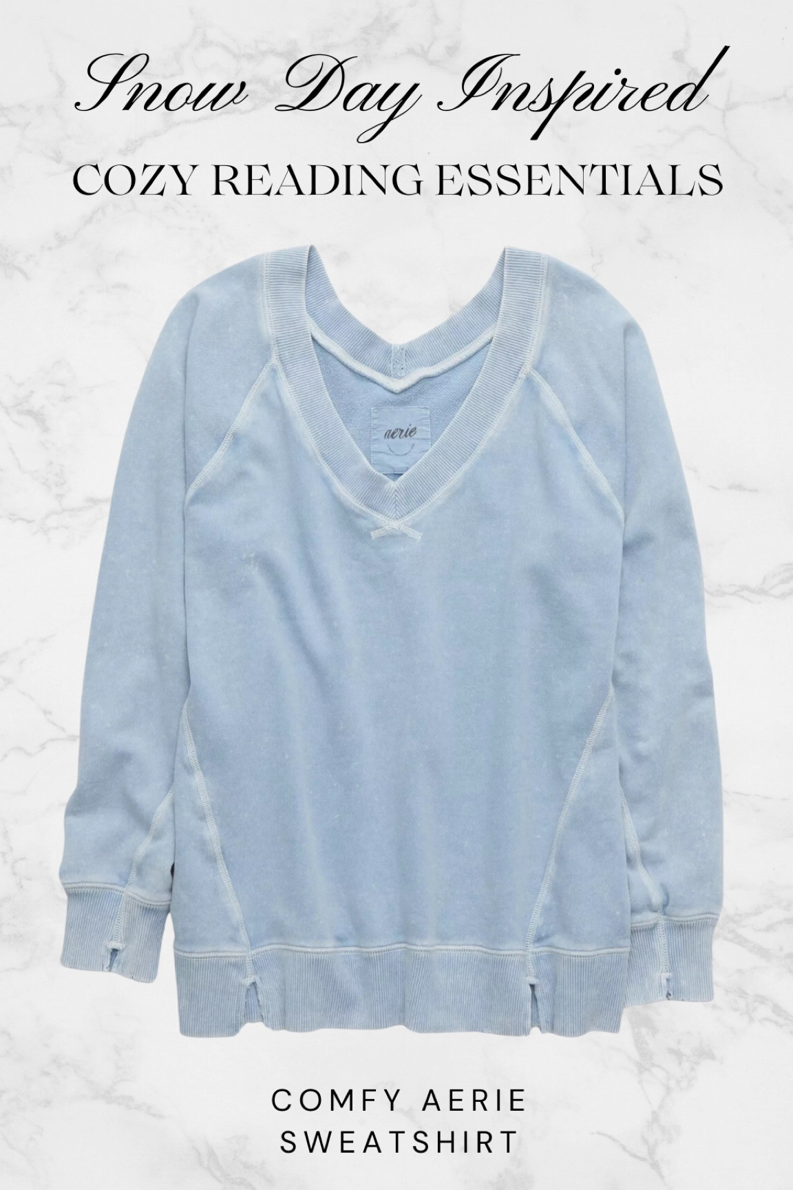 Cozy light blue sweatshirt for winter, reading sweatshirt 

#LTKFindsUnder50 #LTKSaleAlert