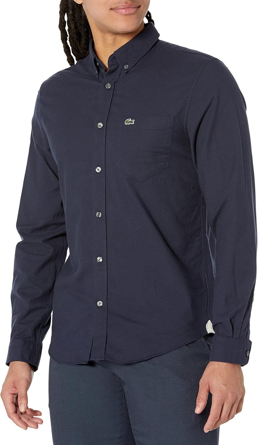 Lacoste Men's Buttoned Collar Oxford Cotton Shirt       Add to Logie | Amazon (US)