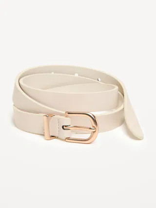 Classic Slim Faux-Leather Belt | Old Navy (US)