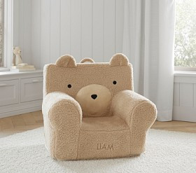 Anywhere Chair®, Oatmeal Sherpa Bear | Pottery Barn Kids
