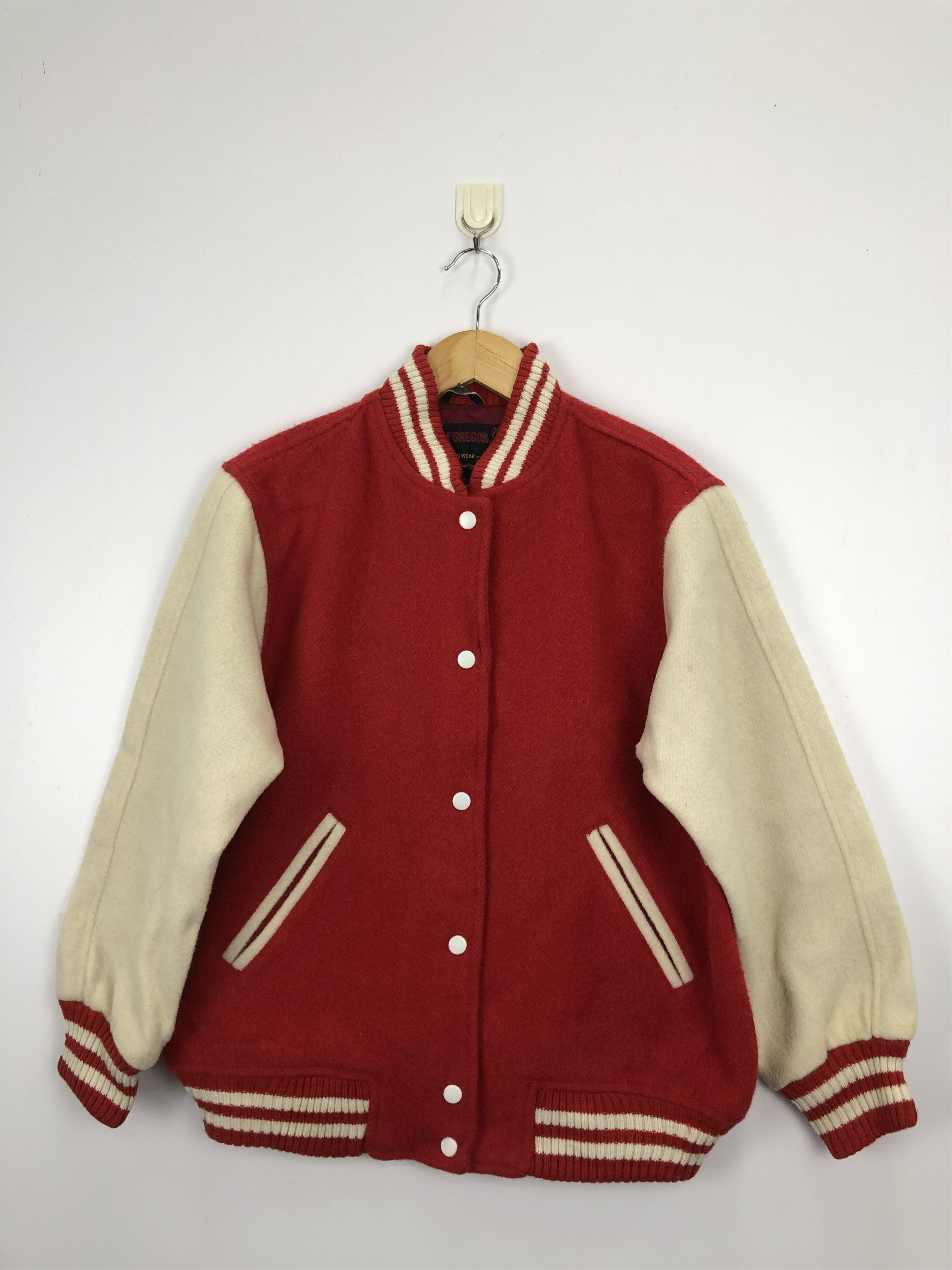 Vintage Vintage 90s Mcgregor Wool Varsity Jacket Red | Grailed | Grailed