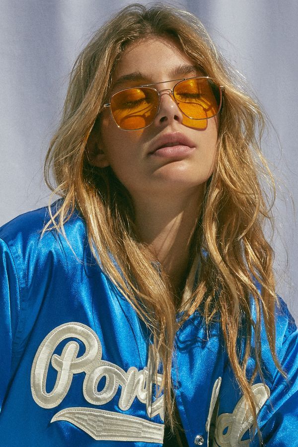 Far Out Translucent Metal Aviator Sunglasses | Urban Outfitters (US and RoW)