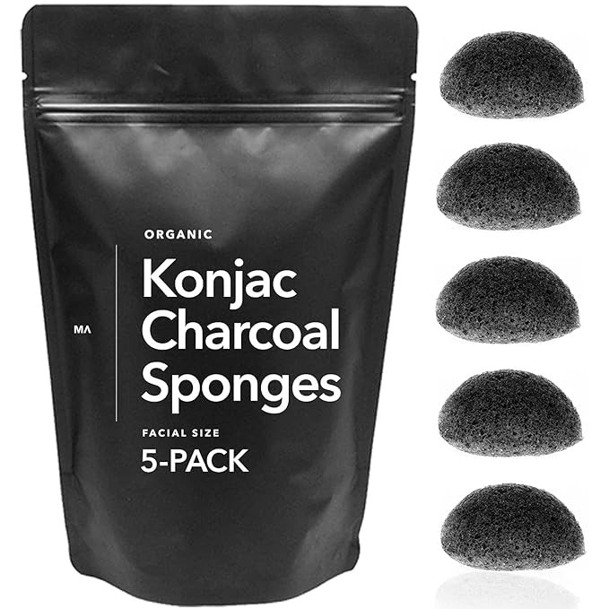 Minamul Konjac Exfoliating Organic Facial Sponge Set | Gentle daily face scrub/skincare | infused... | Amazon (US)