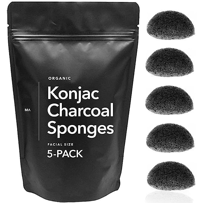 Minamul Konjac Exfoliating Organic Facial Sponge Set | Gentle daily face scrub/skincare | infused... | Amazon (US)