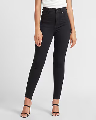 Super High Waisted Black Skinny Jeans | Express