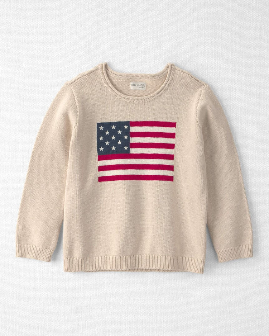 Kid Organic Cotton American Flag Knit Sweater - Little Planet | Carter's | Carter's Inc