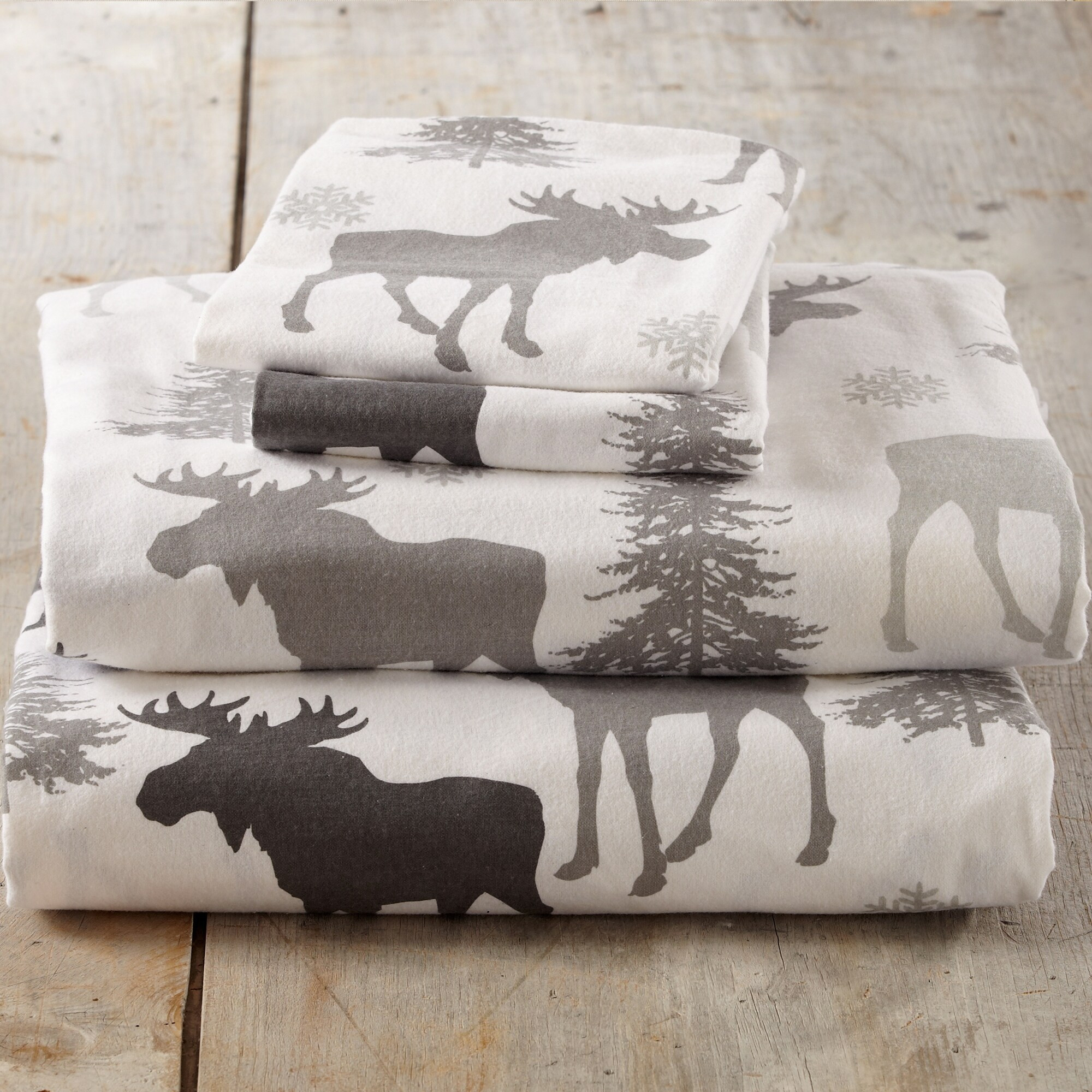 Linery & Co. Winter Turkish Cotton Double-Brushed Flannel Bed Sheet Set | Bed Bath & Beyond