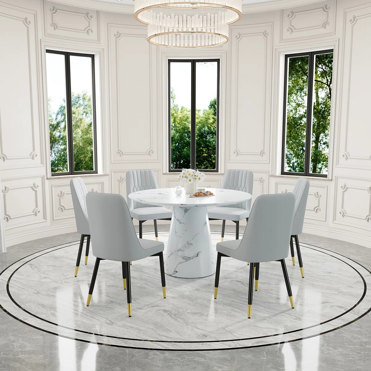 Nerita Circular 45'' L x 45'' W Dining Set | Wayfair North America