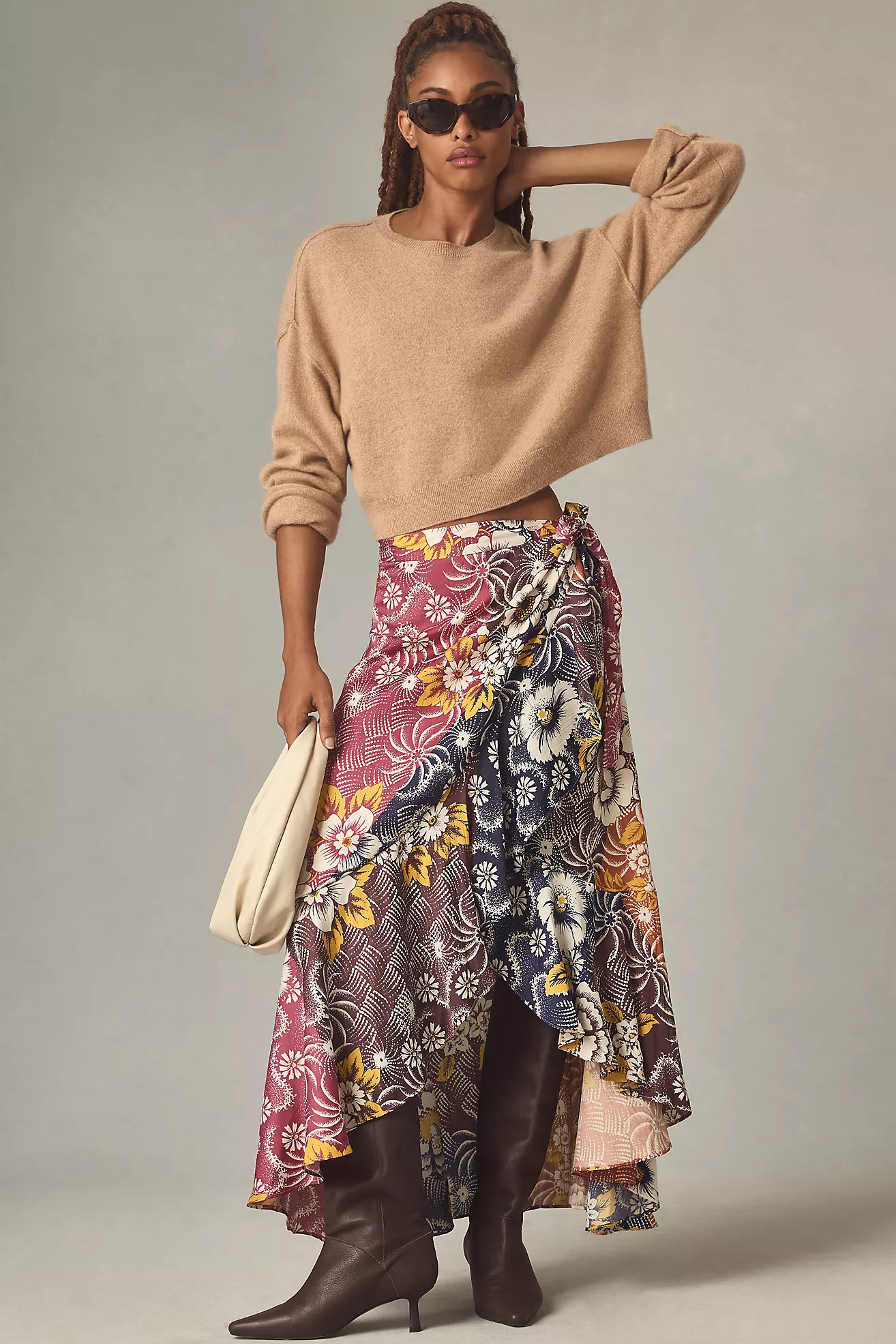 Maeve Ruffled Wrap Maxi Skirt | Anthropologie (US)