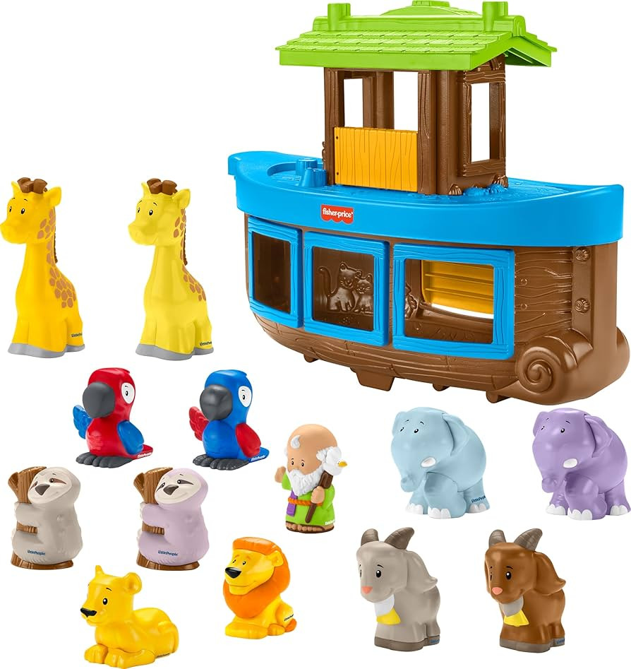 Fisher-Price Little People Toddler Toy Noah’s Ark Playset with 12 Animals & Noah Figure for Pre... | Amazon (US)