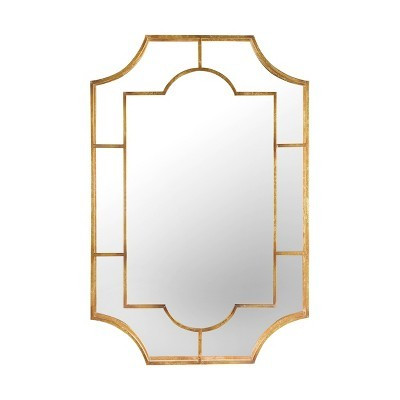 Storied Home Vintage Metal Framed Wall Mirror Gold | Target