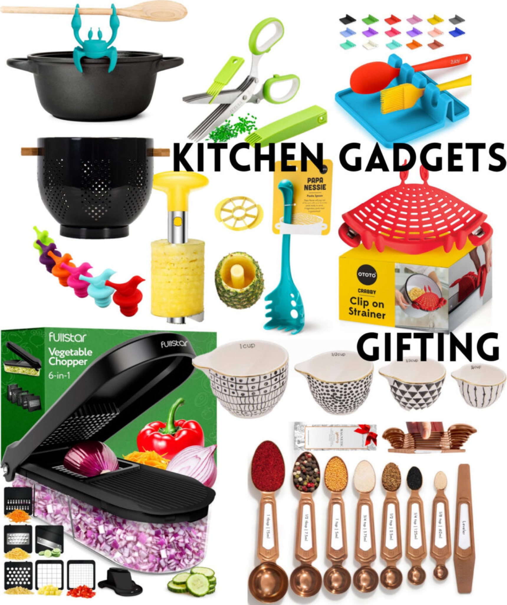 Kitchen gadget gifts great for a hostess gift or a home cook. Great for someone with a new apartment or home they are looking to kit out! So many fun useful kitchen finds. 

#LTKgiftguide #LTKcasa