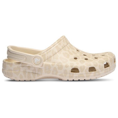 Girls Crocs Crocs Classic Clogs - Girls' Grade School Shoe Gray/Cheetah Size 06.0 | Kids Foot Locker (US)