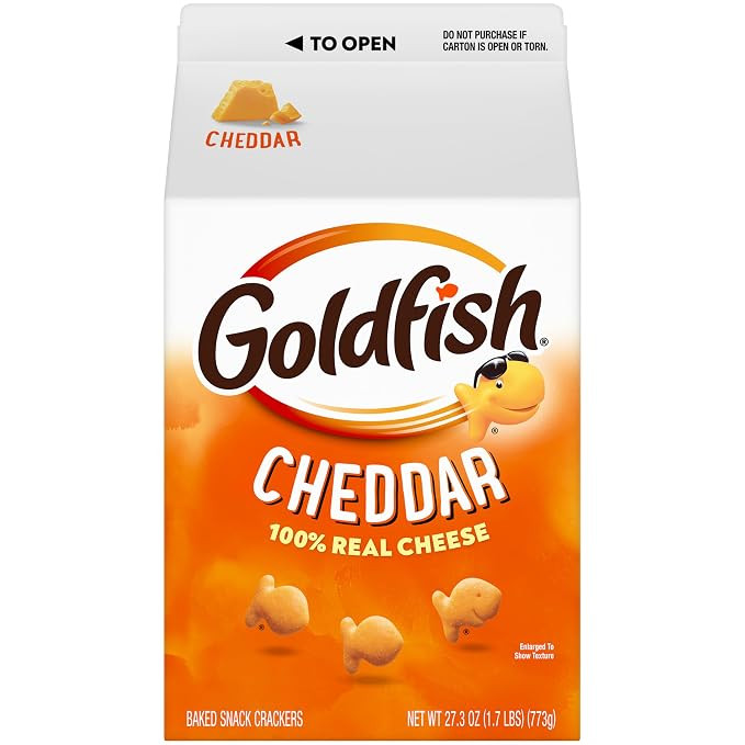 Goldfish Cheddar Cheese Crackers, 27.3 Oz Carton | Amazon (US)