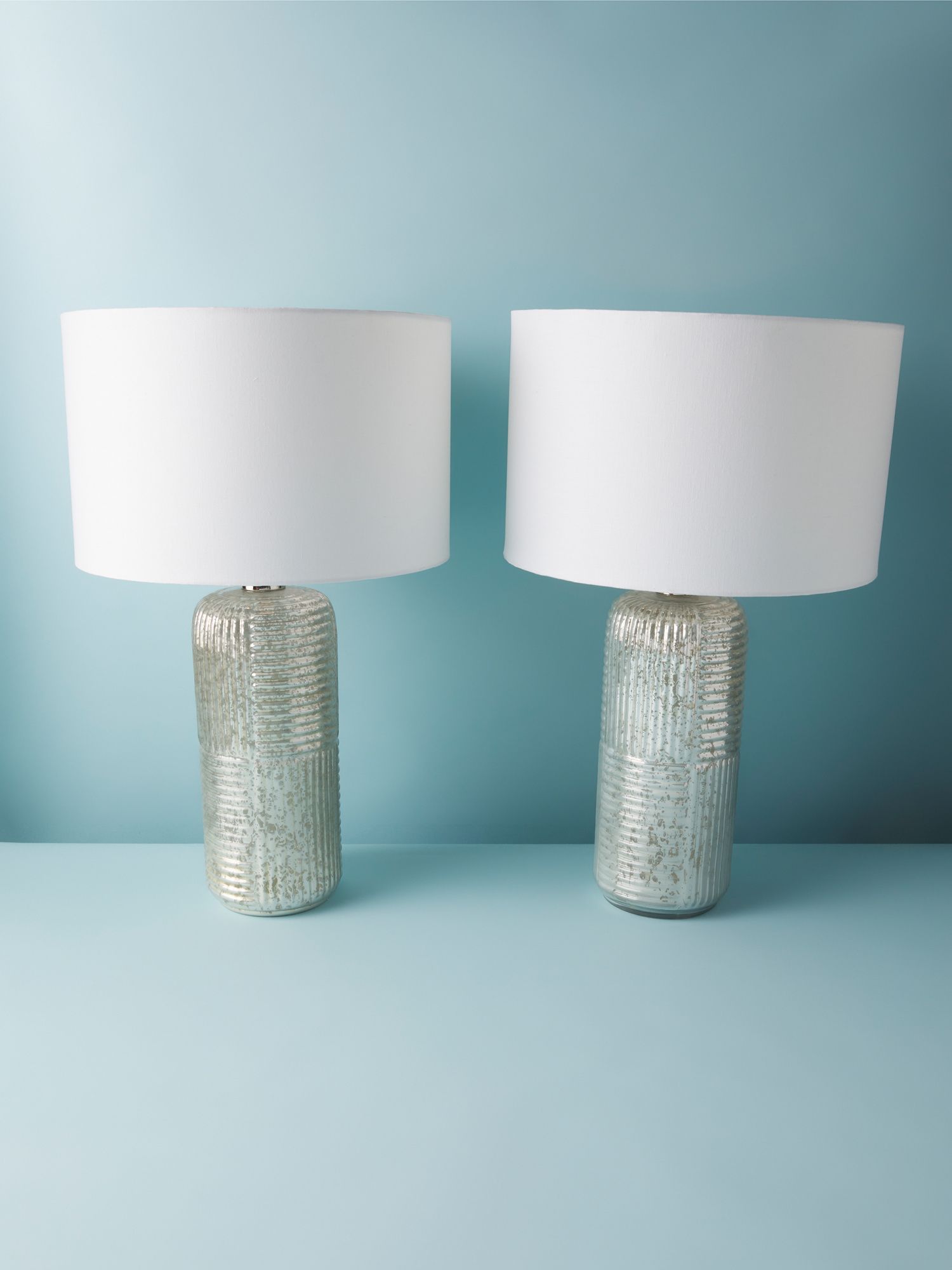 2pk 24in Ribbed Glass Table Lamps | Lighting | HomeGoods | HomeGoods