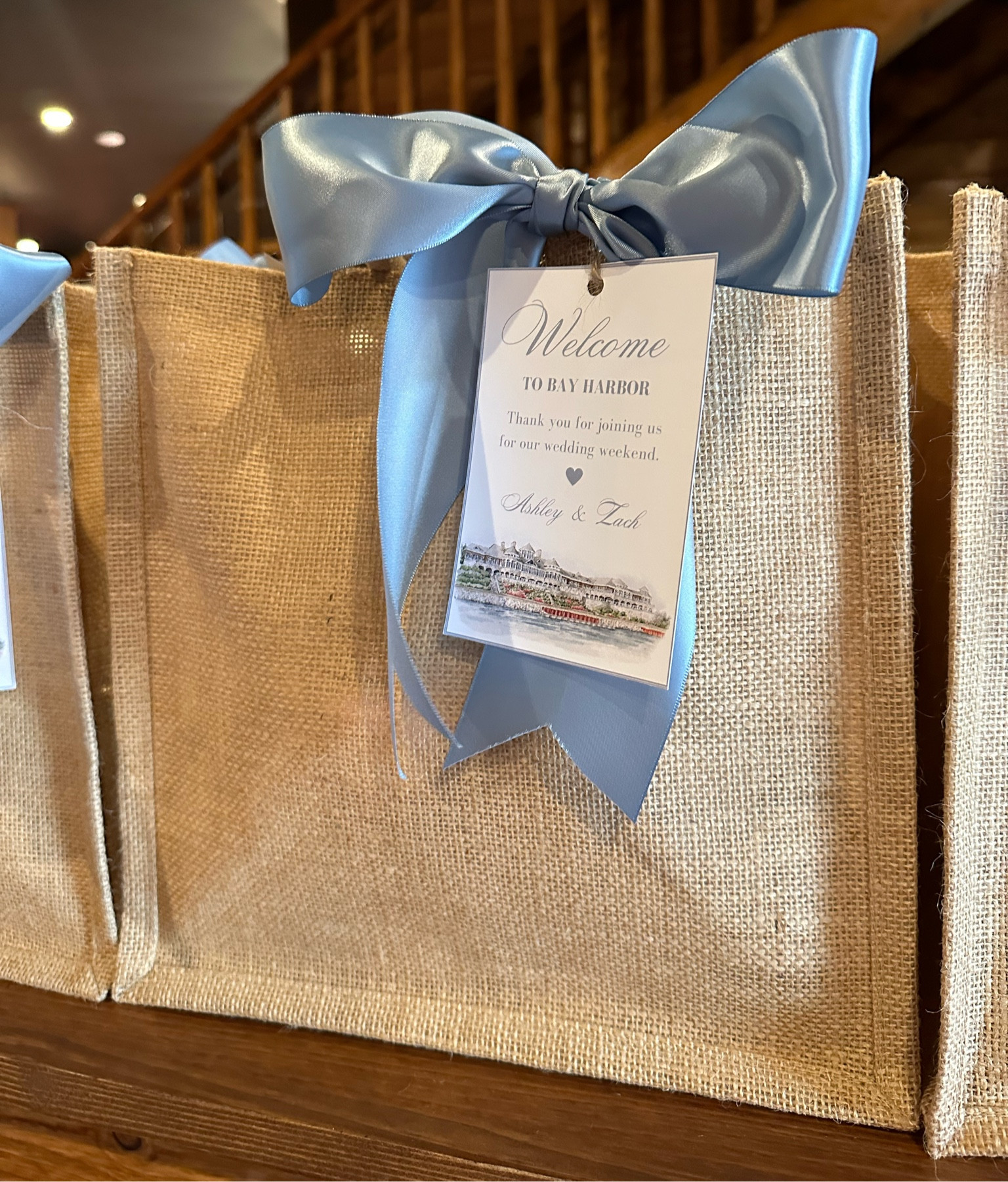 Welcome Party Bags for Guests. I made the tags myself on Canva 

#LTKWedding