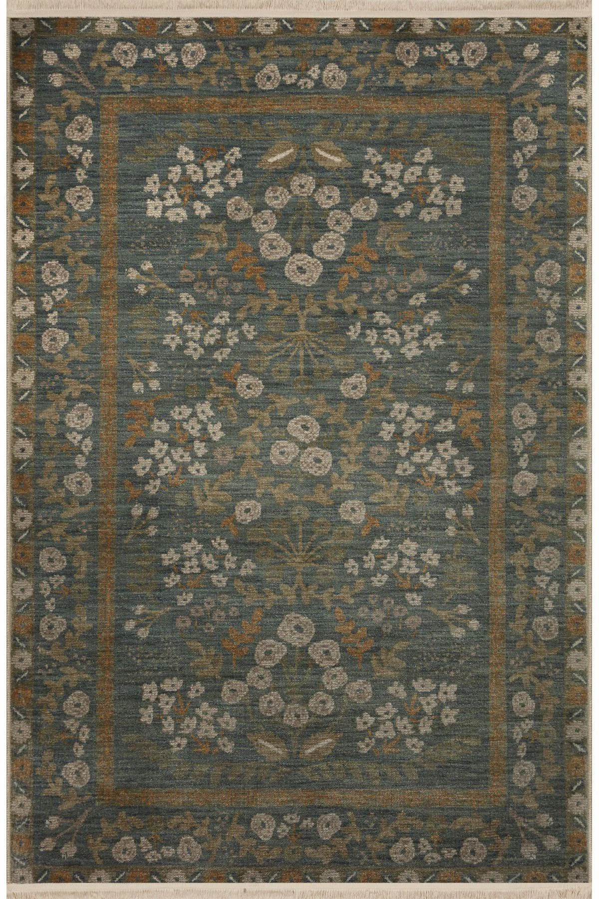Multi Color Traditional Motif Ethnic Flower Pattern Creative Vintage Decorative Machine Washable ... | Wayfair North America