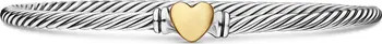 David Yurman Cable Collectibles® Heart Bracelet with 18K Gold, 3mm | Nordstrom | Nordstrom