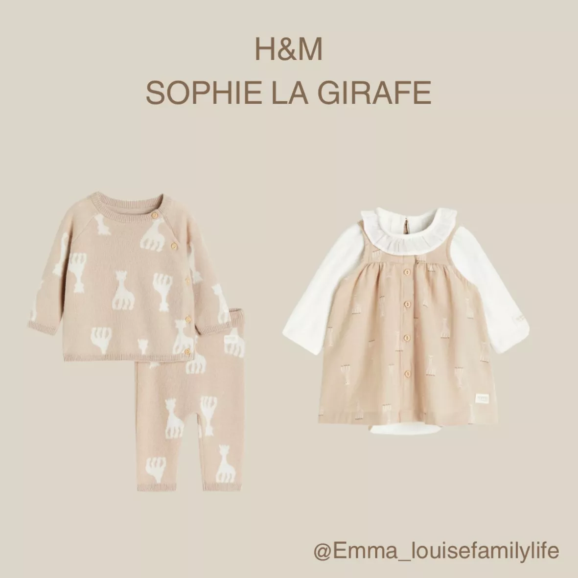 2-piece Bodysuit and Overall Set - Beige/Sophie la girafe - Kids