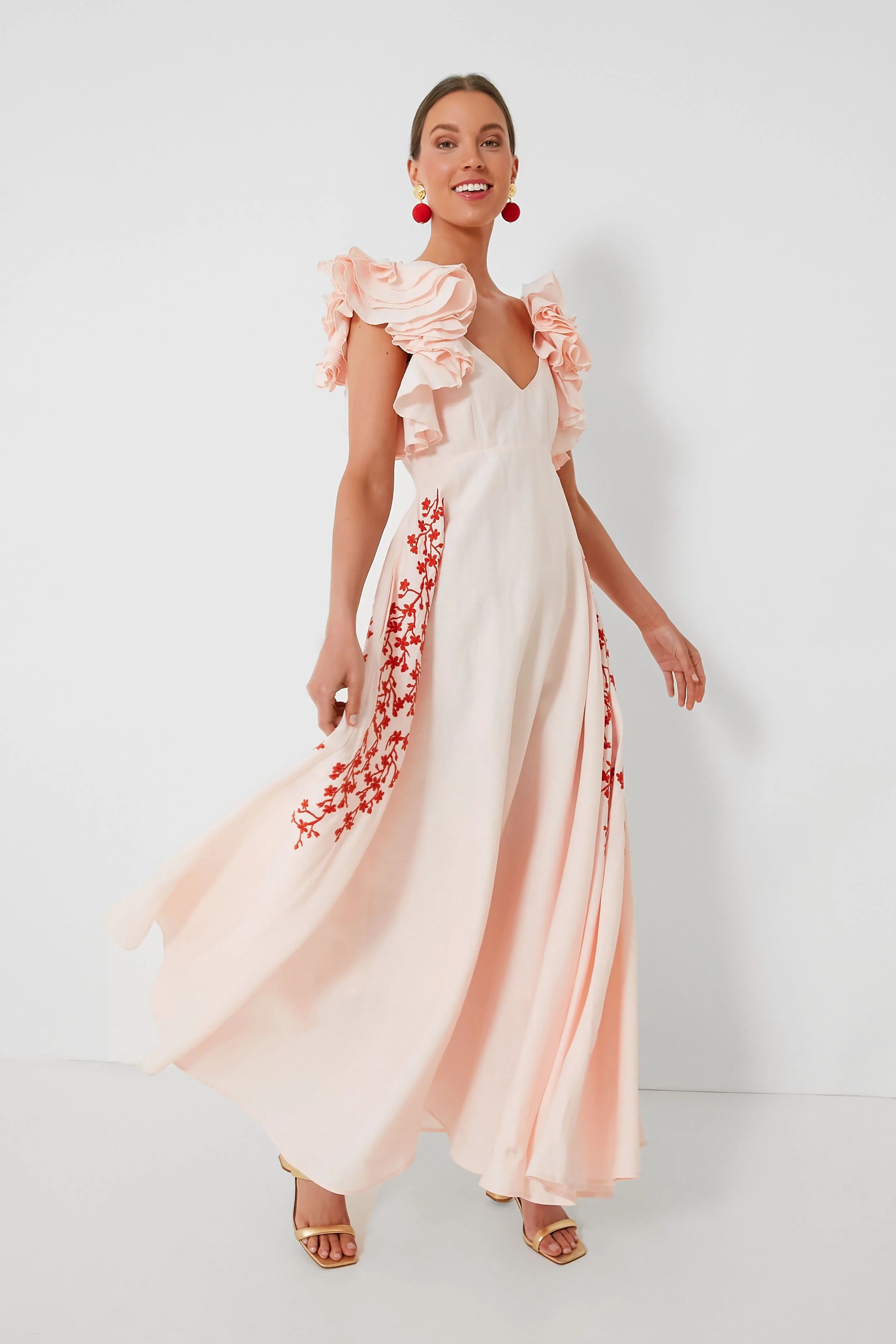 Peach Essen Maxi Dress | Tuckernuck (US)