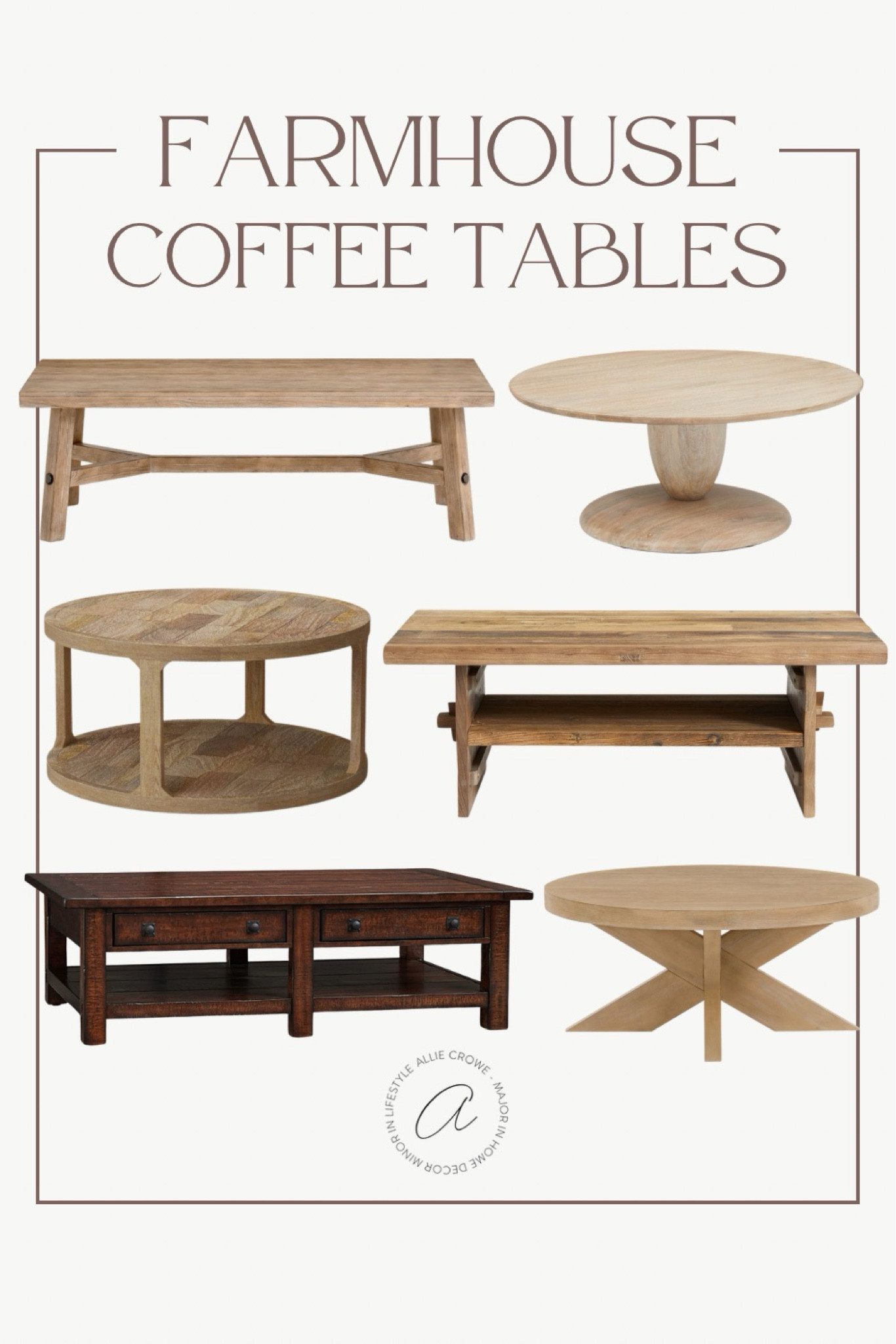 Love these farmhouse coffee tables! If you want a round coffee table or wooden coffee table for your farmhouse living room decor then you need to check these options out! 
1/21

#LTKstyletip #LTKhome