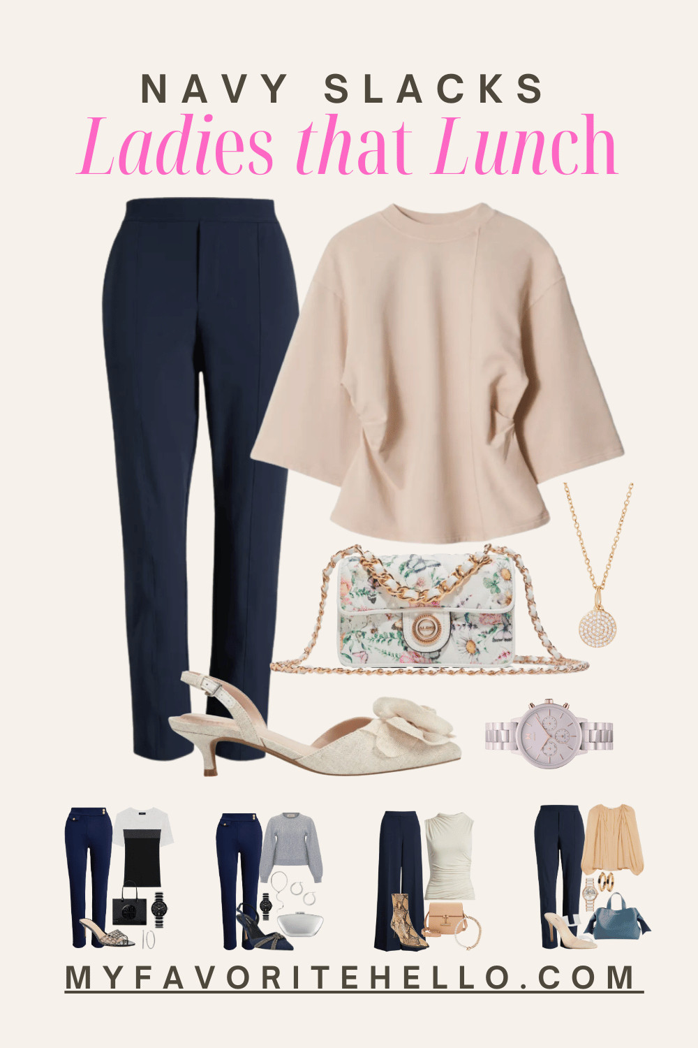 brunch outfit, lady that lunch outfit, sunday best outfit , navy pants outfit 

 #LTKOver40 #LTKFindsUnder100 #LTKWorkwear