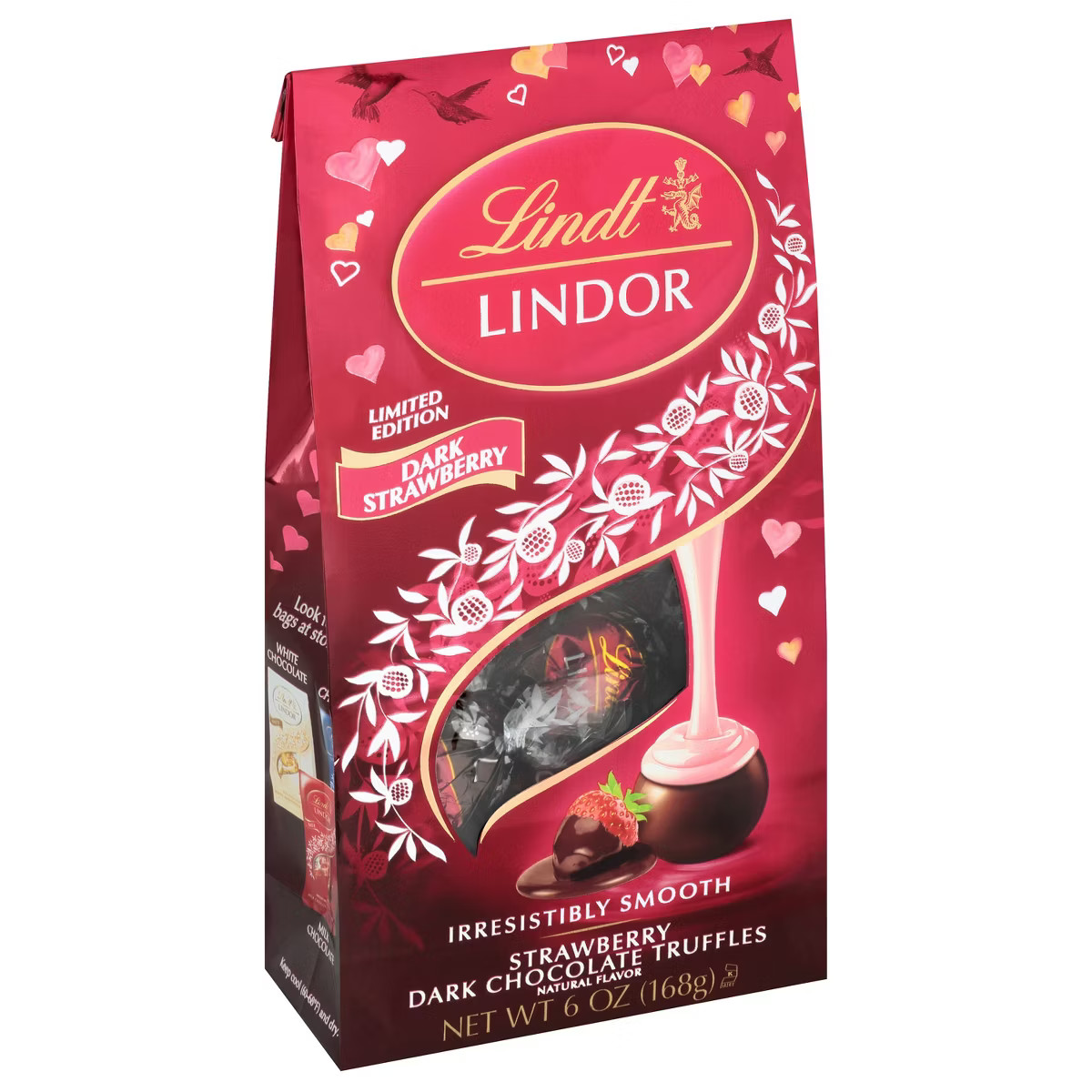 Lindor Valentine's Strawberry Dark Chocolate Truffles - 6oz | Target
