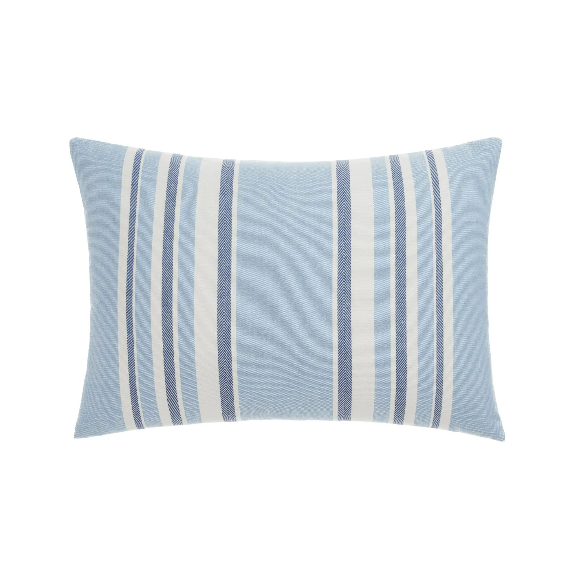 Gap Home Yarn Dyed Variegated Stripe Decorative Oblong Throw Pillow Blue/Navy 20" x 14" | Walmart (US)